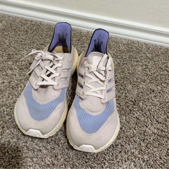 Adidas Women's Sneakers - Cream and Blue - Picture 2 of 5